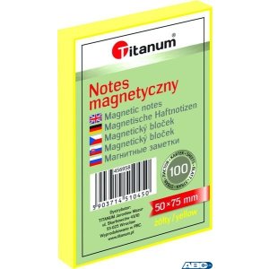 Notes elektrostatyczny 50x75mm 100k mix kolorów 456958 TITANUM bloczek