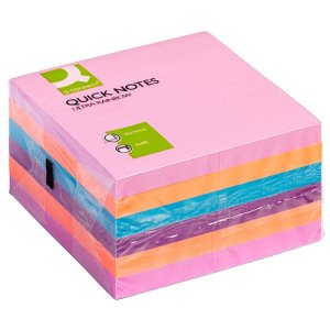 Zestaw bloczków samoprzylepnych Q-CONNECT, 76x76mm, 6x80 kart., mix kolorów