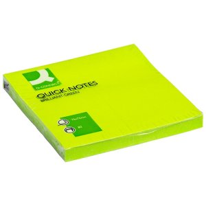 Bloczek samoprzylepny Q-CONNECT Brilliant, 76x76mm, 1x80 kart., zielony