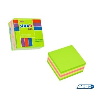 Bloczek STICKN 51x51mm zielony-mix neon i pastel 21534