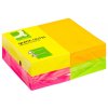 Bloczek samoprzylepny Q-CONNECT Rainbow, 127x76mm, 4x3x100k, neon, mix kolorów
