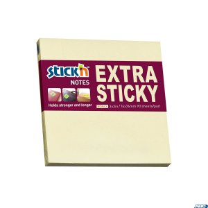 Notes sam.EXTRA STICKY 76x76 Żółty pastel 90 kartek STICK_N 21660