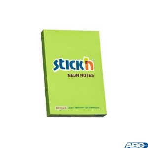 Bloczek STICKN 76x51mm zielony neon 100k 21163 STICKN