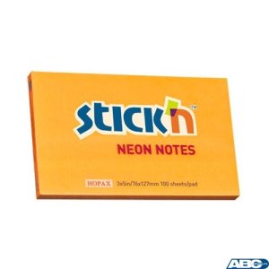 Bloczek STICKN 127x76mm pomarańczowy neonowy 100k 21168 STICKN