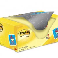Karteczki samoprzylepne POST-IT® (653CY-VP20), 38x51mm, (16+4)x100 kart., żółte, 4 bloczki GRATIS