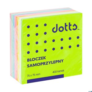 Kostka samoprzylepna DOTTS 75x75 400 kartek tęczowa (NSKT / D)