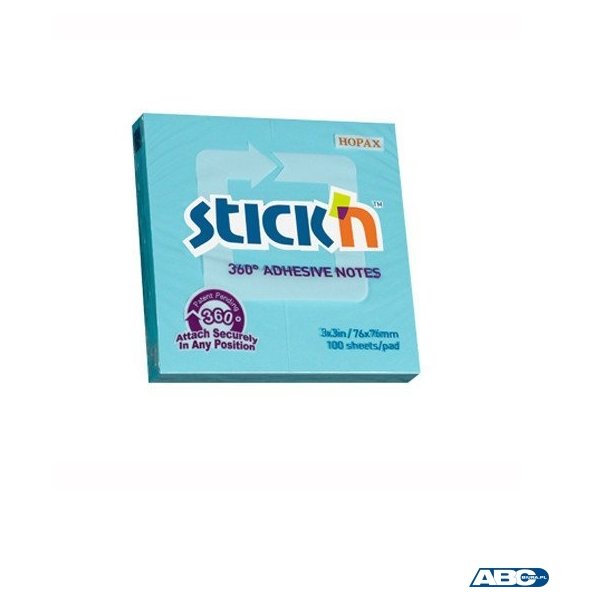 Bloczek STICKN 76x76mm 360stopni niebieski 21553