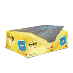 Karteczki samoprzylepne POST-IT® (655CY-VP20), 127x76mm, (16 + 4)x100 kart., żółte, 4 bloczki GRATIS