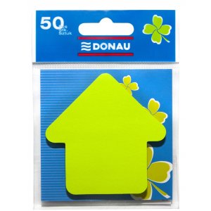 Bloczek samoprzylepny DONAU, 1x50 kart., strzałka, zawieszka, zielony