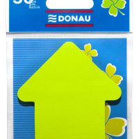 Bloczek samoprzylepny DONAU, 1x50 kart., strzałka, zawieszka, zielony