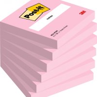 Karteczki samoprzylepne POST-IT®, 76x76mm, 6x100 kart., różowe