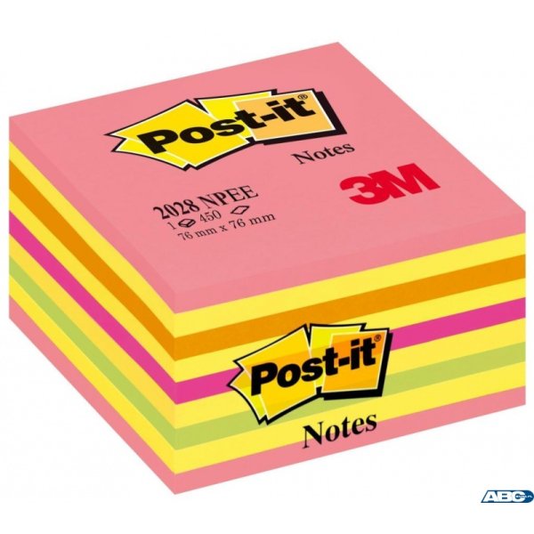 Bloczek 3M POST-IT 2028-NP 76x76mm różowy 450k FT510093204