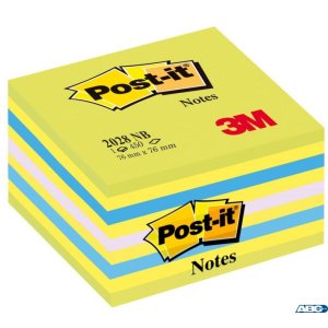 Bloczek 3M POST-IT 2028-NB 76x76mm niebiesko-zielony 400k FT510093253