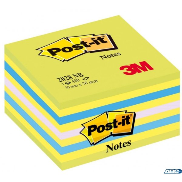 Bloczek 3M POST-IT 2028-NB 76x76mm niebiesko-zielony 400k FT510093253