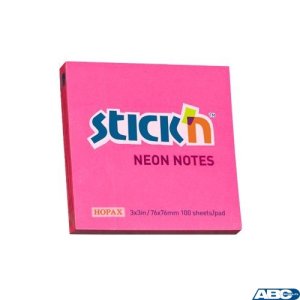 Bloczek STICK N 76x76mm ciemnoróżowy neonowy 100k 21165 STICK N
