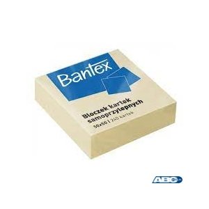 Bloczek mini samoprzylepne 50x50mm, 240 kartek, żółty BANTEX 400086400
