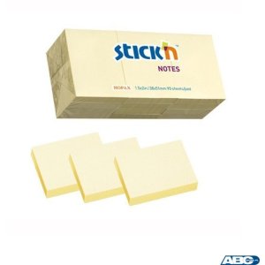 Bloczki STICKN 38x51mm żółty pastele 12bloczków x 100 kartek 21530
