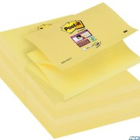 Bloczek samoprzylepny POST-IT_ Super sticky Z-Notes (R350-12SS-CY), 127x76mm, 1x90 kart., żółty