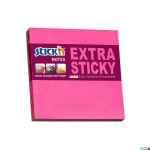 Notes samop. EXTRA STICKY 76x76 różowy neon 90 kart. 21671 MAPED