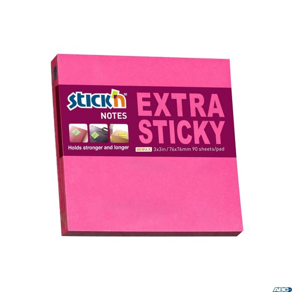 Notes samop. EXTRA STICKY 76x76 różowy neon 90 kart. 21671 MAPED