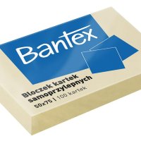 Bloczek samoprzylepne 50x75mm, 100 kartek, żółty BANTEX 400086385