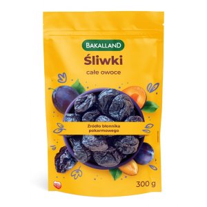 Śliwki suszone całe owoce, Bakalland, 300g