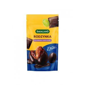 Rodzynki w gorzkiej czekoladzie, BAKALLAND, 62g