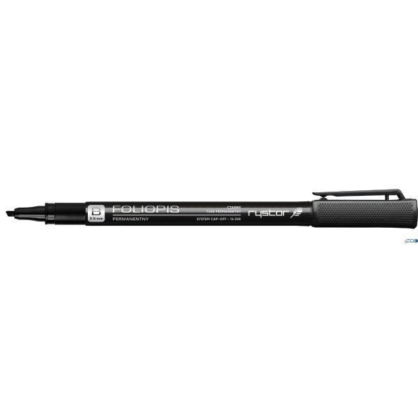 Foliopis permanentny RYSTOR FB-25 czarny 2.5mm 442-000