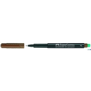 Foliop.perm.FINE 0.6 brąz  (10 FC151378 z gum.FABER CASTEL 151378