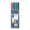 Foliopis Lumocolor, B, wodoodporny, zestaw 4 kol. (2, 3, 5, 9) w etui box, Staedtler S 314 WP4