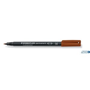 Foliopis Lumocolor, M, wodoodporny, brązowy, Staedtler S 317-7