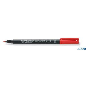 Foliopis Lumocolor, S, wodoodporny, czerwony, Staedtler S 313-2