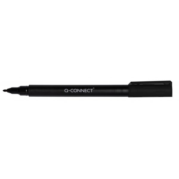 Marker do płyt CD/DVD Q-CONNECT, F, 0,6mm (linia), czarny