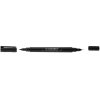 Marker do płyt CD / DVD Q-CONNECT, Dual, 0,4mm i 1 mm (linia), czarny