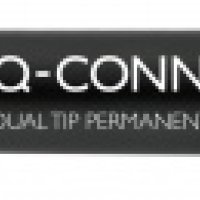Marker do płyt CD/DVD Q-CONNECT, Dual, 0,4mm i 1 mm (linia), czarny