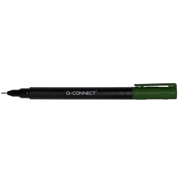 Marker do płyt CD/DVD Q-CONNECT, S, 0,4mm (linia), zielony
