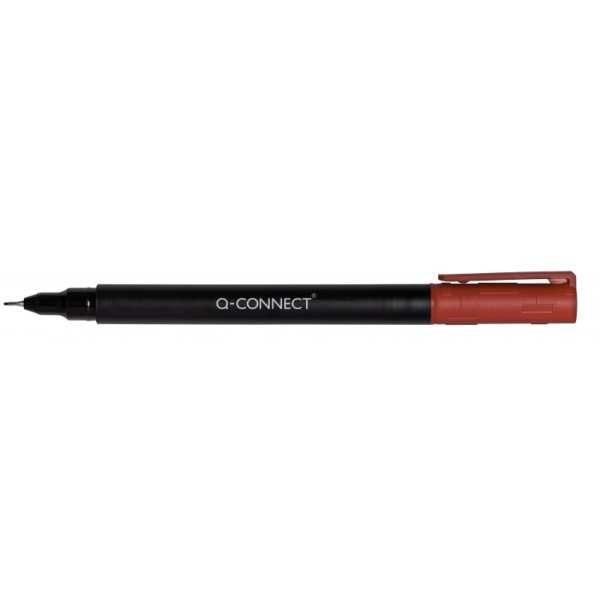 Marker do płyt CD/DVD Q-CONNECT, S, 0,4mm (linia), czerwony