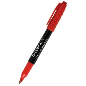 Marker do płyt CD / DVD Q-CONNECT, 1mm (linia), czerwony