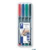 Foliopis Lumocolor, F, wodoodporny, zestaw 4 kol. (2, 3, 5, 9) w etui box, Staedtler S 318 WP4
