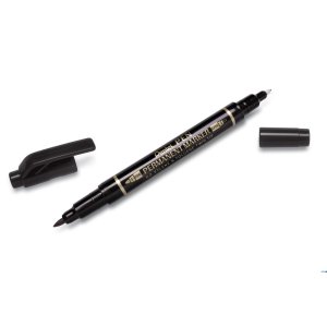 Foliopis dwustronny N75W / A czarny PENTEL N75W-A