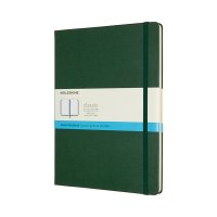 Notes MOLESKINE Classic XL (19x25cm) w kropki, twarda oprawa, myrtle green, 192 strony, zielony