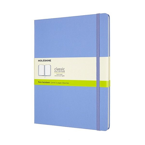 Notes MOLESKINE Classic XL (19x25 cm), gładki, twarda oprawa, hydrangea blue, 192 strony, niebieski