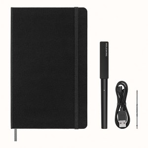 Zestaw MOLESKINE, notes L w linie  +  długopis, Smart Writing Set3, czarny