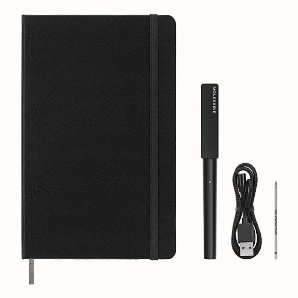 Zestaw MOLESKINE, notes L w linie + długopis, Smart Writing Set3, czarny