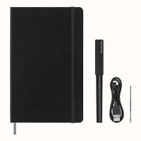 Zestaw MOLESKINE, notes L w linie + długopis, Smart Writing Set3, czarny
