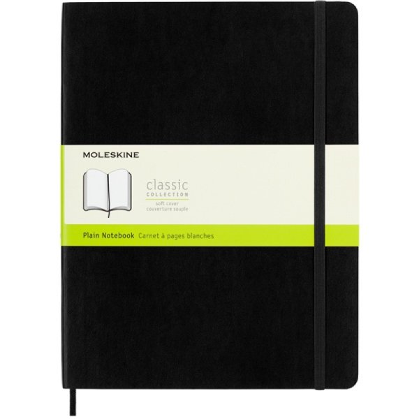 Notes MOLESKINE Classic XL (19x25cm) gładki, miękka oprawa, 192 strony, czarny