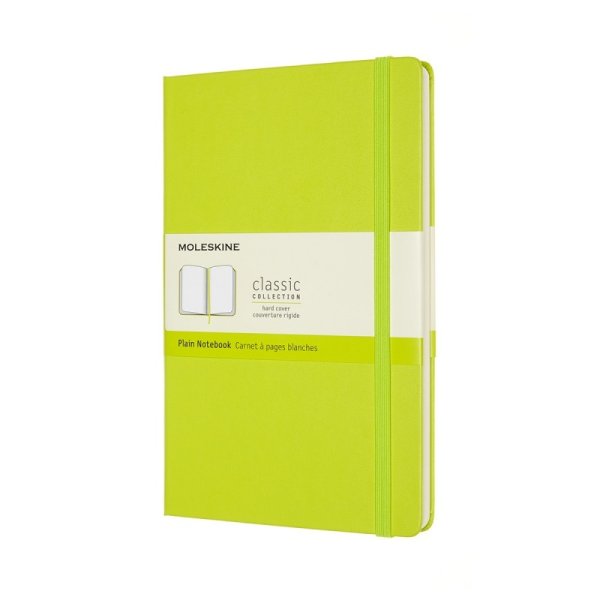 Notes MOLESKINE Classic L (13x21cm), gładki, twarda oprawa, 240 stron, lemon green