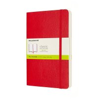 Notes MOLESKINE Classic L (13x21 cm), gładki, miękka oprawa, scarlet red, 400 stron, czerwony