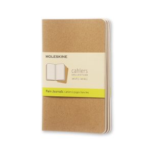 Zestaw 3 zeszytów MOLESKINE Cahier Journals P (9x14cm), gładki, 64 strony, piaskowy