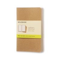 Zestaw 3 zeszytów MOLESKINE Cahier Journals P (9x14cm), gładki, 64 strony, piaskowy